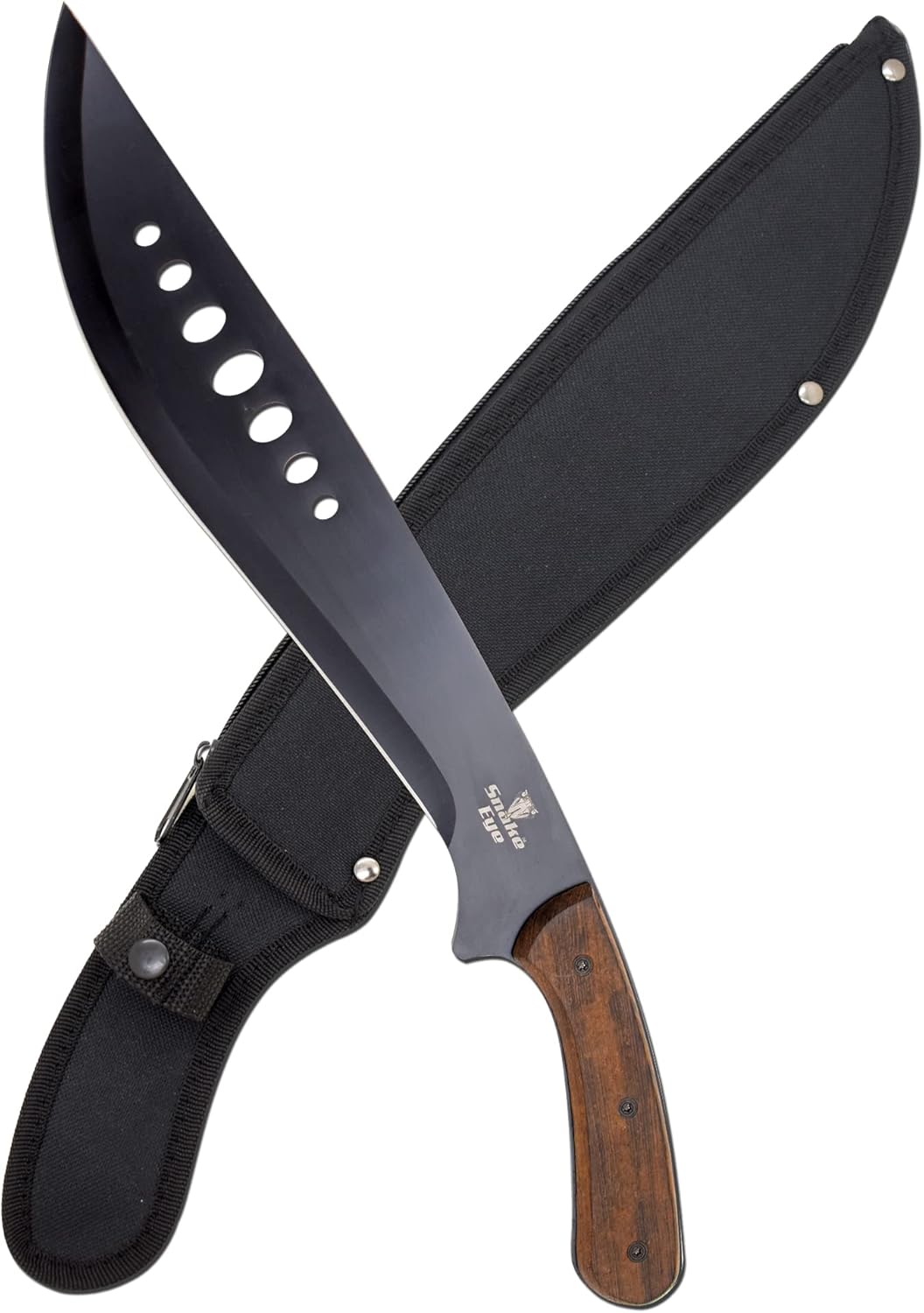 Snake Eye Machete with Heavy Duty Construction-Ergonomic Non-Slip Handle and Belt Sheath for