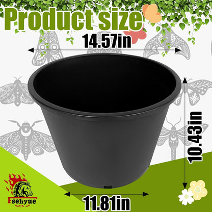 7 Gallon Nursery Pots Plastic Container Injection Molded Pot for Plants Flexible with Drainage