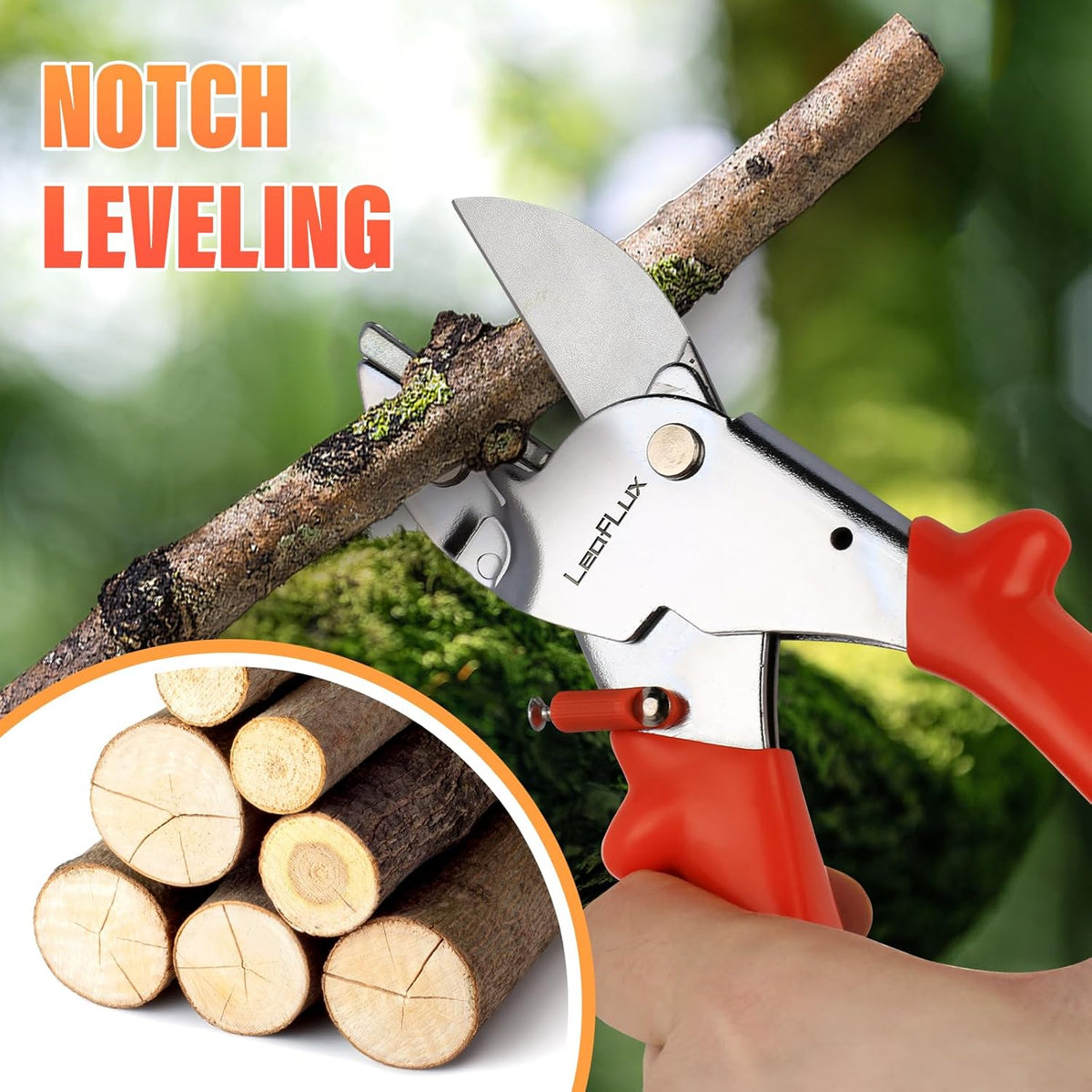 8" Professional Heavy Duty Anvil Pruning Shears with SK-5 Blades, Garden Shears for Dry Stems and