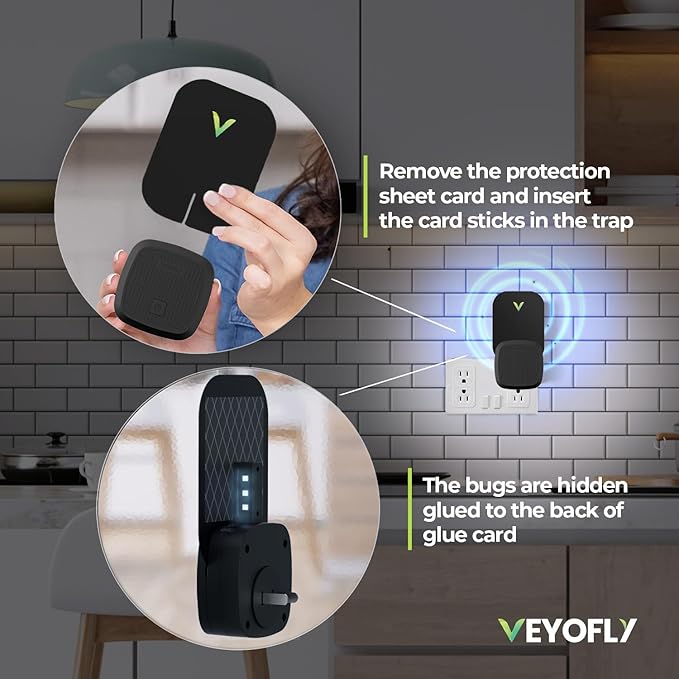 VEYOFLY Fly Trap Indoor Refill, Fruit Fly Traps for Indoors, Gnat Traps for House Indoor,Fly