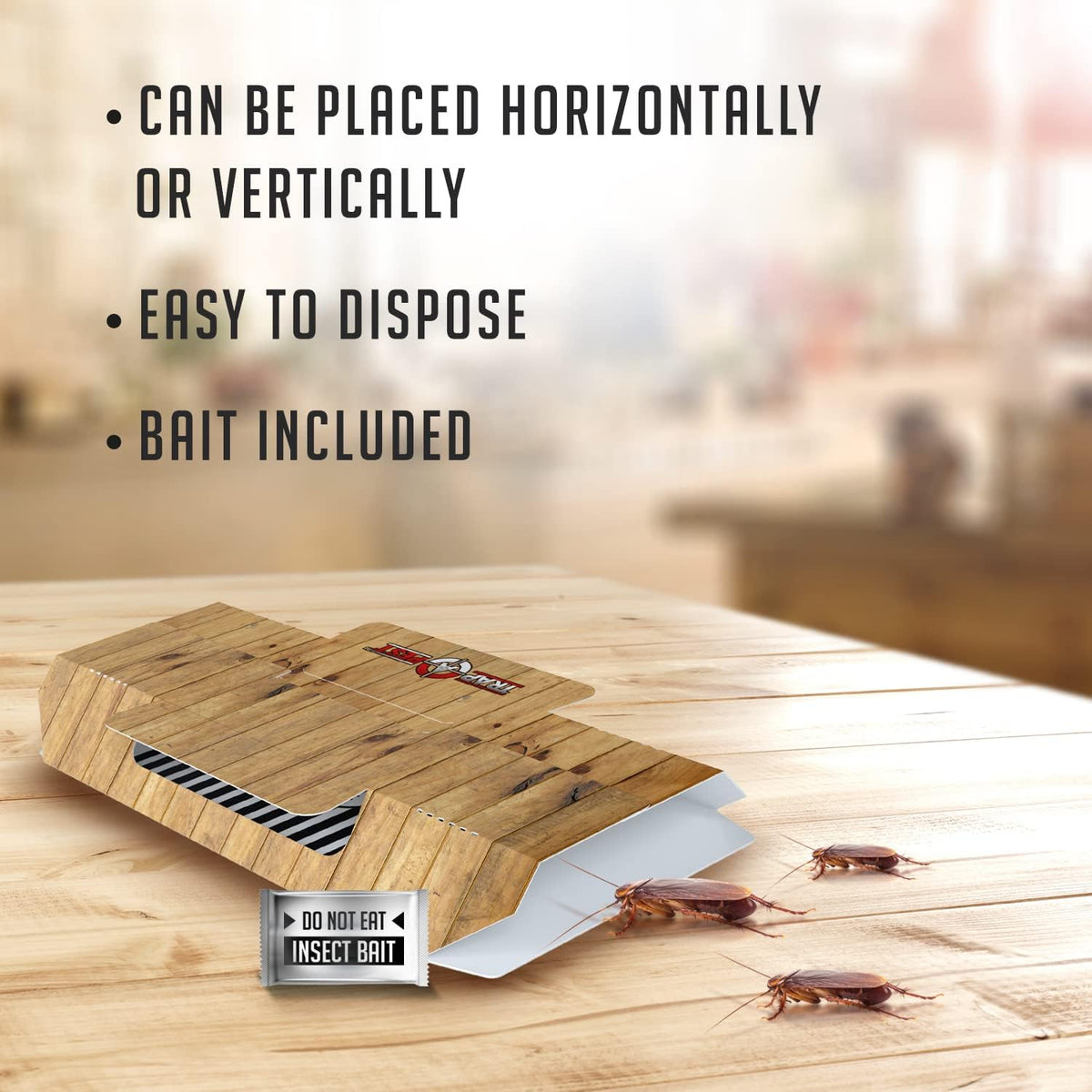 Roach Traps Indoor Sticky (36 Pack) - Glue Traps for Roaches Bug Traps with Roach Bait Traps - Long