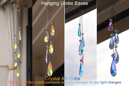 Crystals Teardrop Prisms Suncatcher Hanging Ornament Rainbow Maker for Home,Garden Decoration