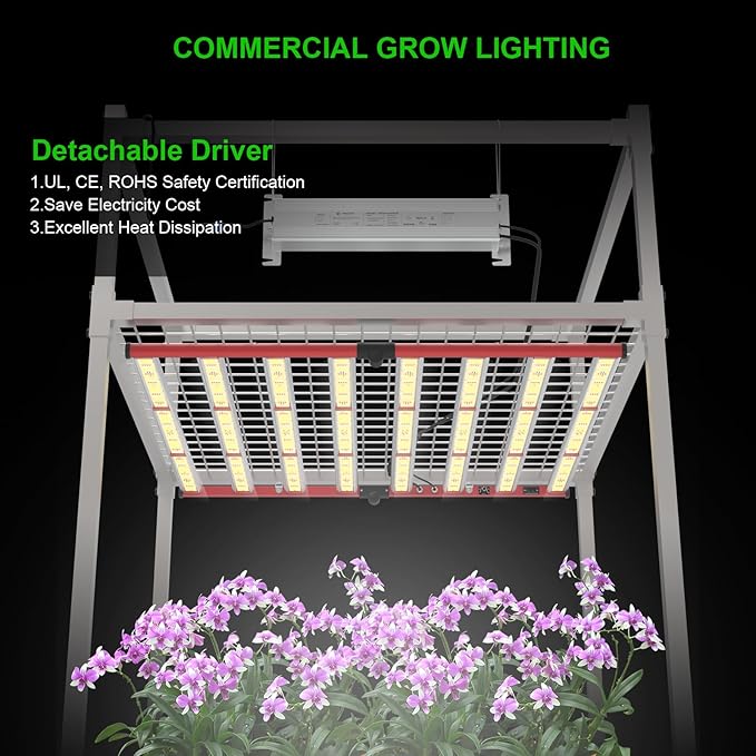 AGLEX 800W LED Grow Lights, Full Spectrum Grow Light with UV IR, Daisy Chain Plant Bar Style Grow