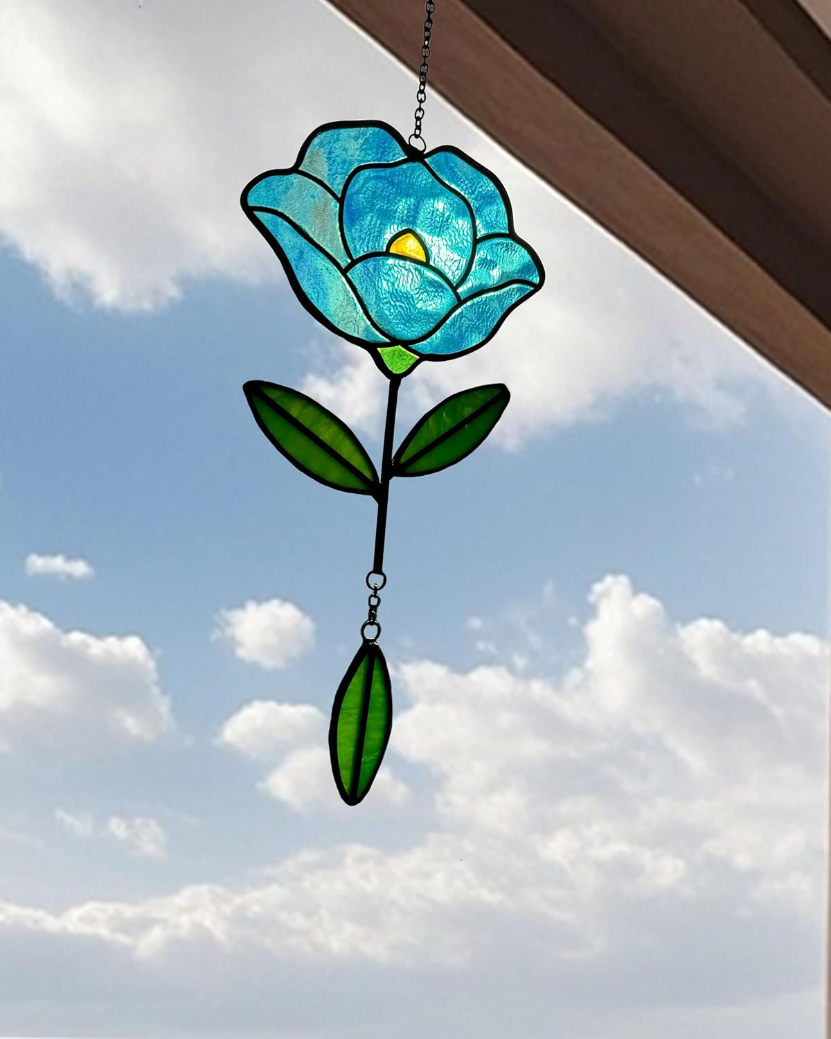 Stained Glass Window Hangings, Handcrafted Garden Suncatchers for Window and Home Decor, Unique
