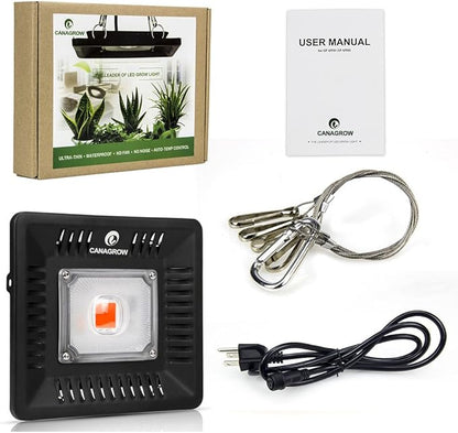 Full Spectrum LED Grow Lights for Indoor Plants, CANAGROW Waterproof COB Outdoor Grow Light, Plant