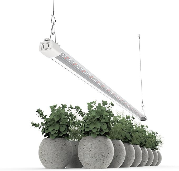 LED Grow Light 4FT Full Spectrum Compact Linkable Lighting Fixture for Indoor Greenhouse Year Round