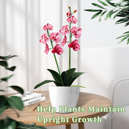 Invisible Plant Support Stakes Bendable 17.7 Inch SupKing 15Pcs Small Plant Sticks Orchid Stakes