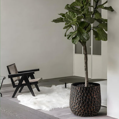 Craft flowerpots 18"+13"+9" Dia Round Concrete Planter Set of 3 Large Outdoor/Indoor Planter Pots
