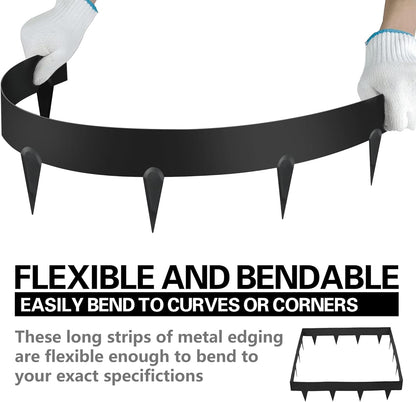 Worth Garden 10-Pack (34Ft Total) Galvanized Steel Landscape Lawn Edging - 6 in. H Bendable Metal