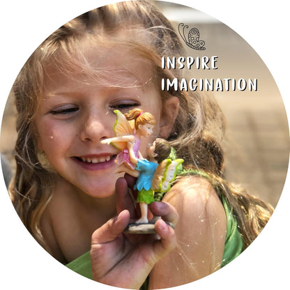 WILD PIXY Miniature Fairy Figurine - Fairy Garden Fairies with an Inspiration Theme, Includes A