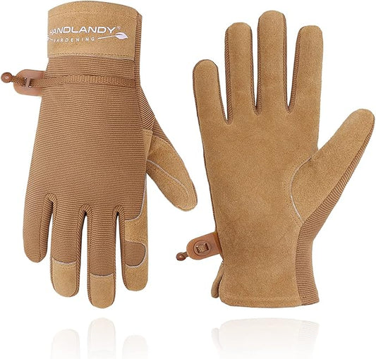 HANDLANDY Women Safety Work Gloves Utility Touch Screen Working Grip Glove for Yardwork Gardening