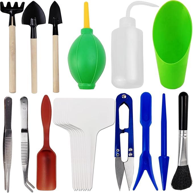 GXXMEI 20PCS/Set Succulent Tools Set, Mini Garden Tool Set, Transplanting Tools Set, Succulent Care