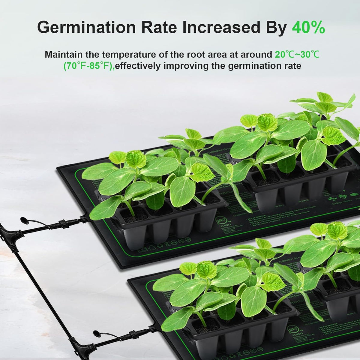 4in1 Seedling Heat Mat,Warm Hydroponic Heating Pad for Indoor Seed Starting,Brewing and