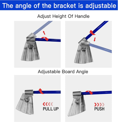 Bull Float Aluminum Magnesium Alloy Concrete Float 48"x8" Round End Board Kit trowel Tool Cement