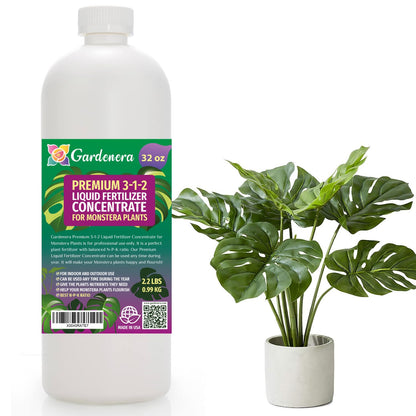 Premium Liquid Monstera Plant Fertilizer - 3-1-2 Concentrate for Indoor Plants and Flowers by