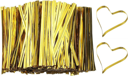 PATIKIL Bag Twist Ties 3 Inch, 800 Pcs Metallic Bread Ties for Treat Plastic Bags Gift Wrapping