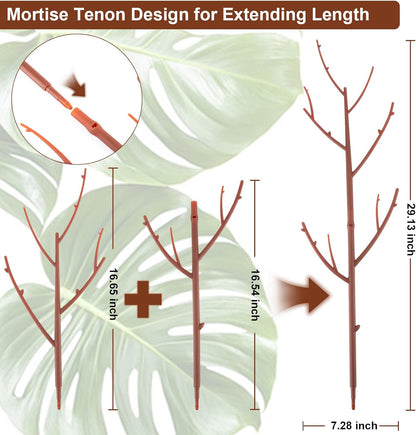 6 Pack Stackable Monstera Plant Support, Plant Stakes for Indoor and Outdoor Plants Use, Garden