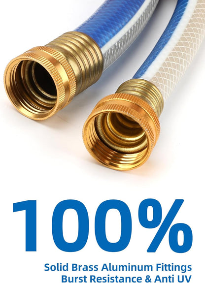Short Leader Blue Garden Hose 3/4 in. x 3 ft.-Kink Free, Leakproof, Flexible -Heavy Duty Durable