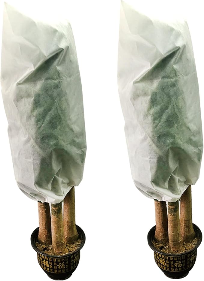 GardenPal 2 Pack Plant Covers Freeze Protection, 40''×47'' Thicken Frost Cloth with Drawstring