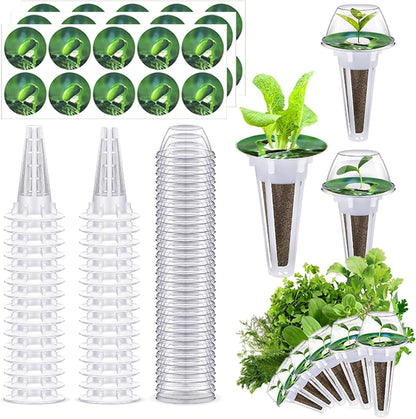 90pcs Hydroponic Seed Pod Kit Include 30pcs Plant Replacement Basket Containers,30 Grow Domes and