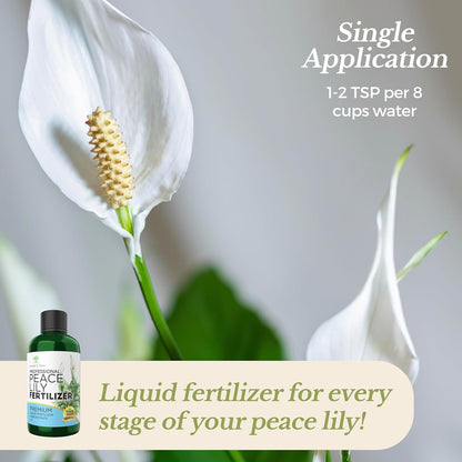 Professional Liquid Peace Lily Plant Fertilizer | 3-1-2 Concentrate for Plants and Flowers |