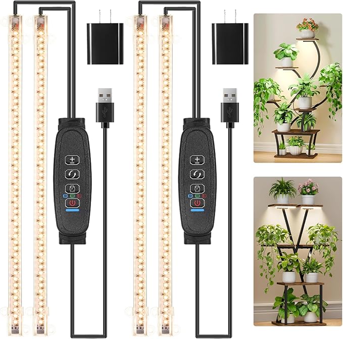 13 Inches LED Grow Light Strips, Grow Lights Match The Flower Stand for Indoor Plants，Full Spectrum