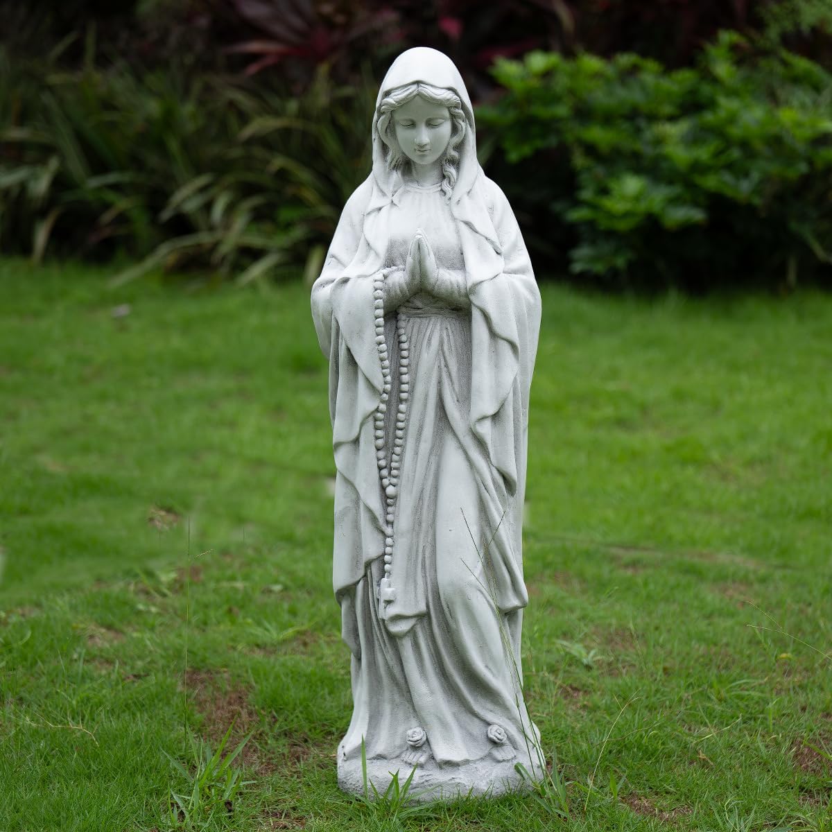 Outdoor Virgin Mary Statue, Large Garden Sculptures for Outside, Tall Praying Mother Religious