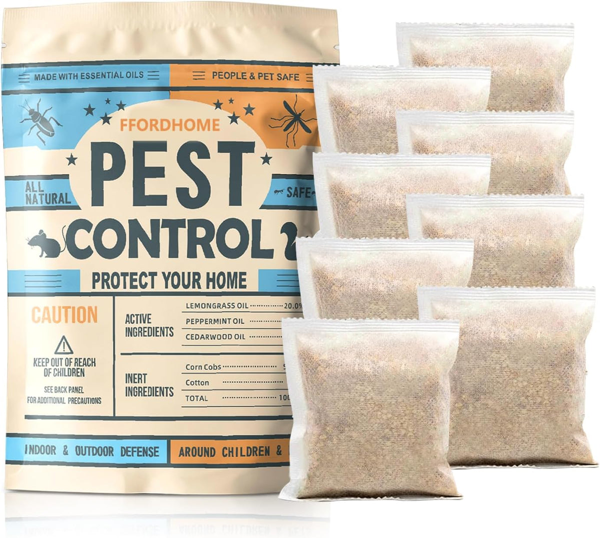 Pest Control Pouches Mosquito Repellent Mice, Rats, Ants, Cockroaches, Moths, and Other pests