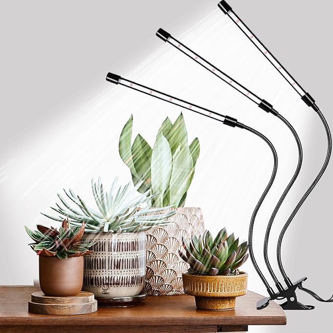 Black Grow Lights for Indoor Plants, 126LEDs Clip Plant Lights, Full Spectrum LED Plant Growing