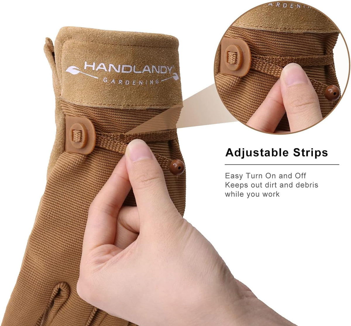 HLDD HANDLANDY Work Gloves for Women and Ladies, Leather Gardening Gloves Flexible Mechanic Working