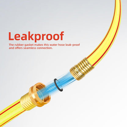 Solution4Patio Yellow Garden Hose 3/4 in. x 25 ft. -Heavy Duty Durable Flexible Lightweight Water
