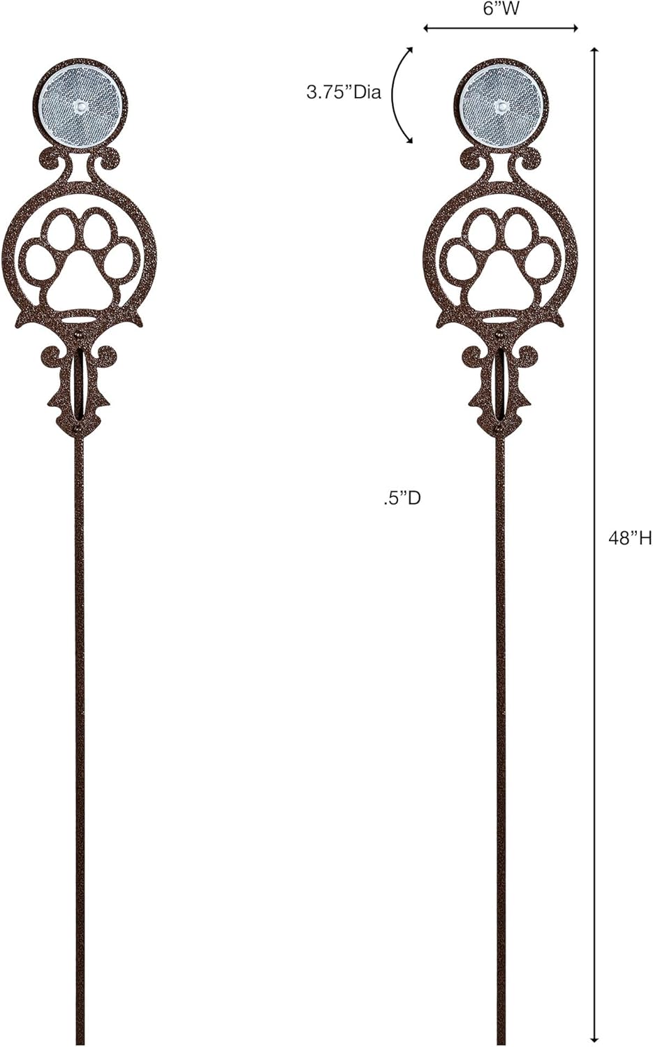 Touch of Class Pathways Reflective Driveway Marker Stake Set of Two for Outdoor Use | Paw Print
