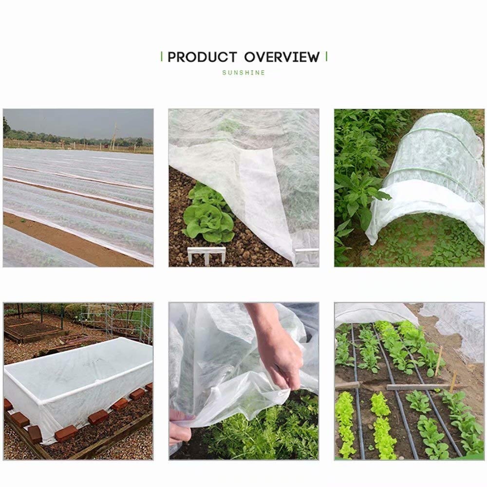 Agfabric Plant Covers Freeze Protection Floating Row Covers 10'x25' 0.55oz Plant Covers Freeze