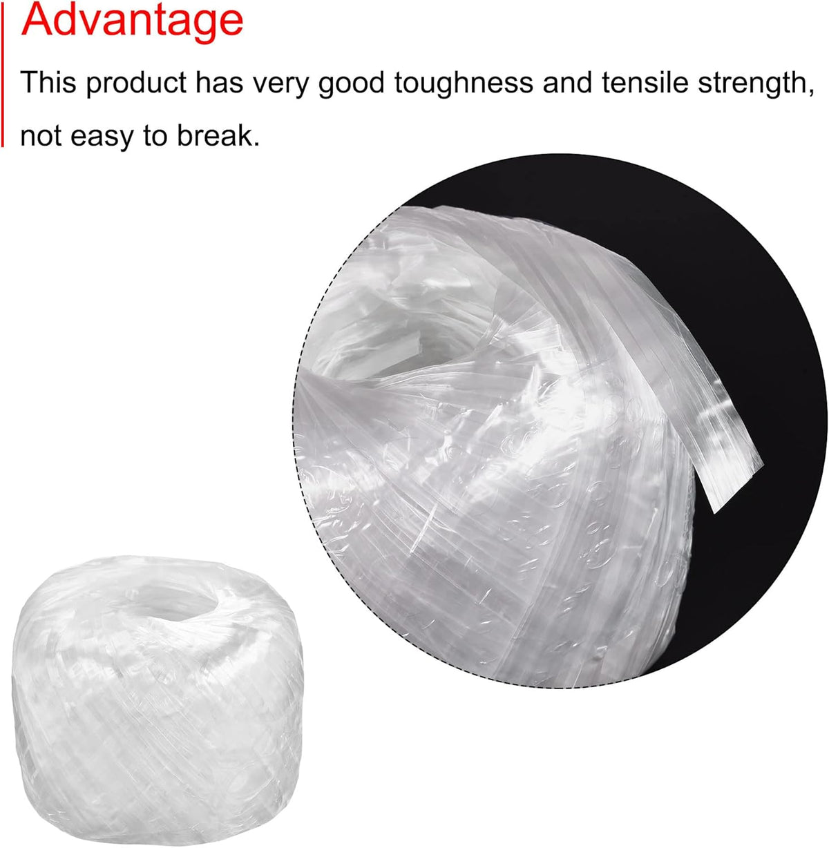 MECCANIXITY Polyester Nylon Plastic Rope Twine Household Bundled for Packing Gardening Craft,150m