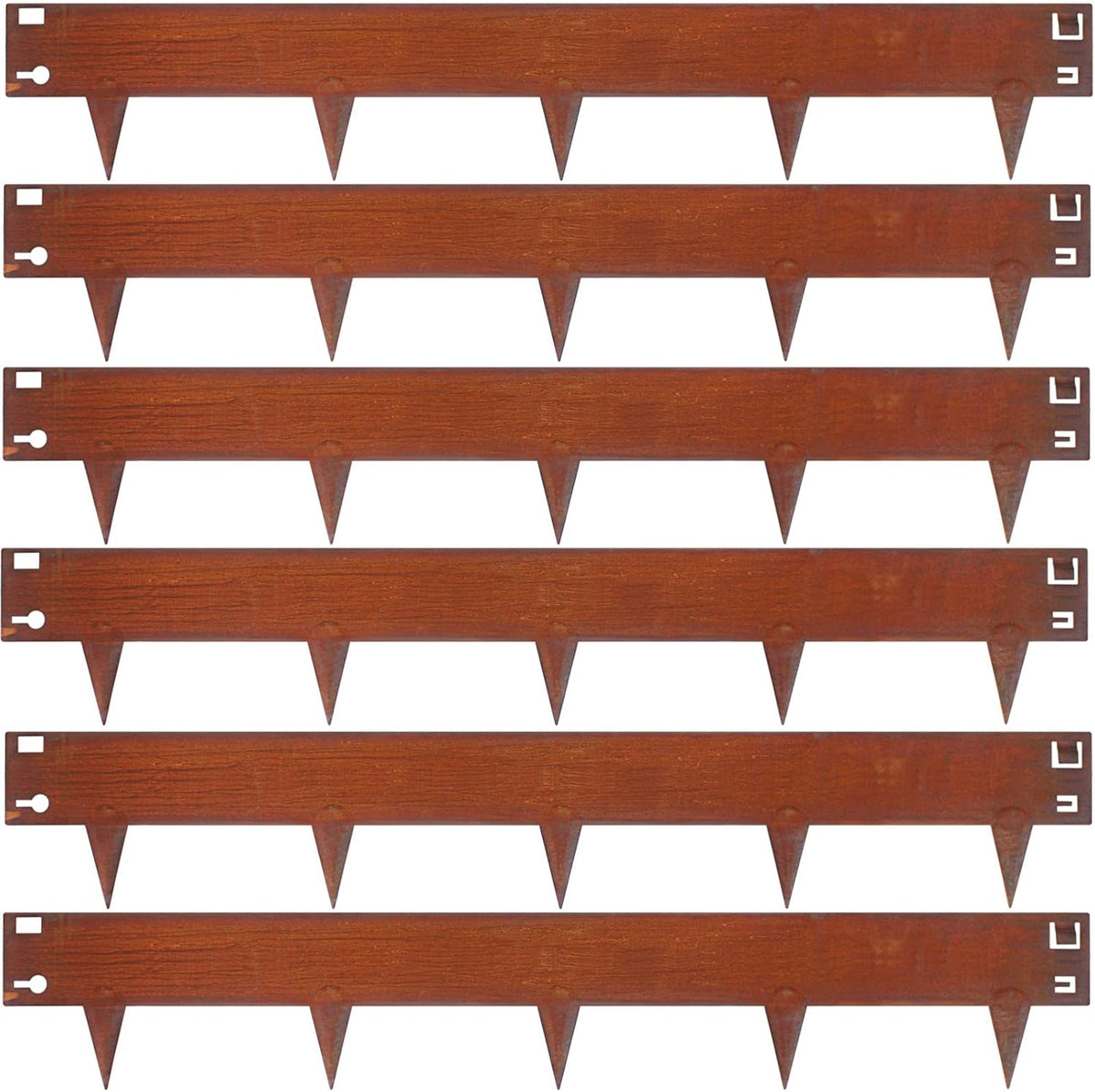 42 Inch Cor-Ten Steel Landscape Edging, 7.9 Inch Hammer in Metal Landscape Edging, Garden Edging