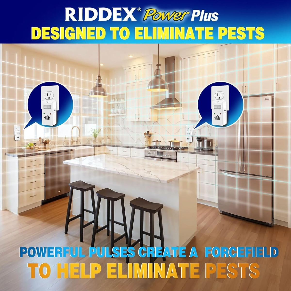 RIDDEX Power Plus Insect Repellent | Plug in, Mouse Deterrent - Pest Control for Defense Against