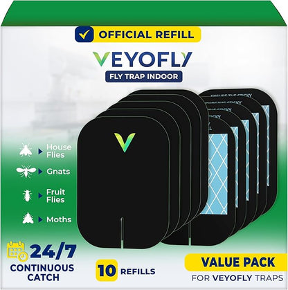 VEYOFLY Fly Trap Indoor Refill, Fruit Fly Traps, Gnat Traps for House,Fly Catcher, Fly Trap,Plug in