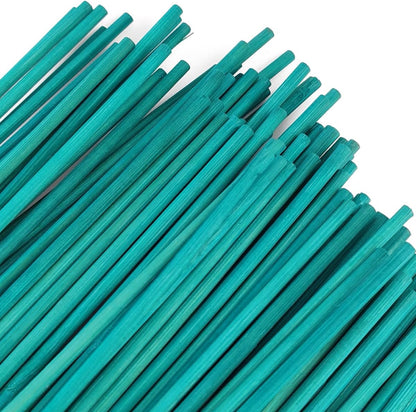 GXXMEI 100PCS 18" Plant Sticks Support with 100PCS Green Garden Ties, Green Bamboo Sticks, Garden