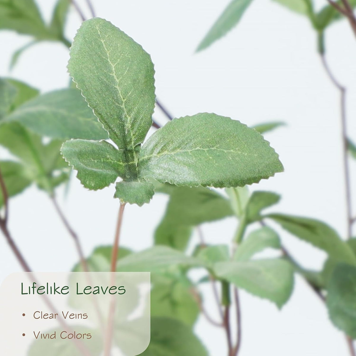 Bellacat 6ft Faux Quince Leaf Tree with Lifelike Leaves & Realistic Trunks, 72in Artificial Quince