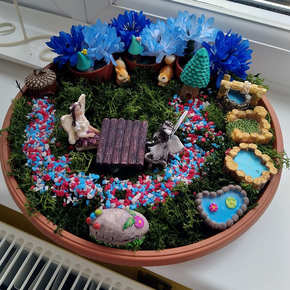 Fairy Garden Pond 15 Pack Mini Pond for Fairy Garden Accessories Outdoor Small Ponds Miniature