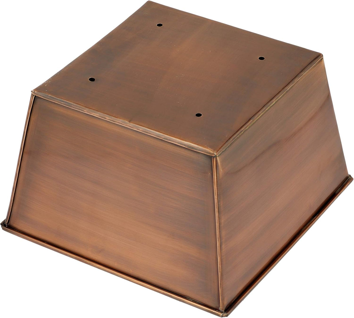 H Potter Tall Square Planter Stainless Steel with Antique Copper Finish Indoor and Outdoor Garden