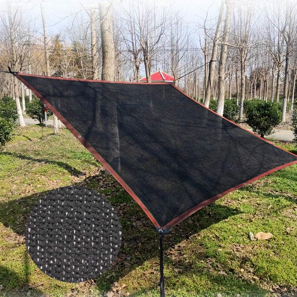 winemana 70% Black Shade Cloth, 12 x 10 FT Durable Mesh Tarp with Grommets, Resistant Garden Sun
