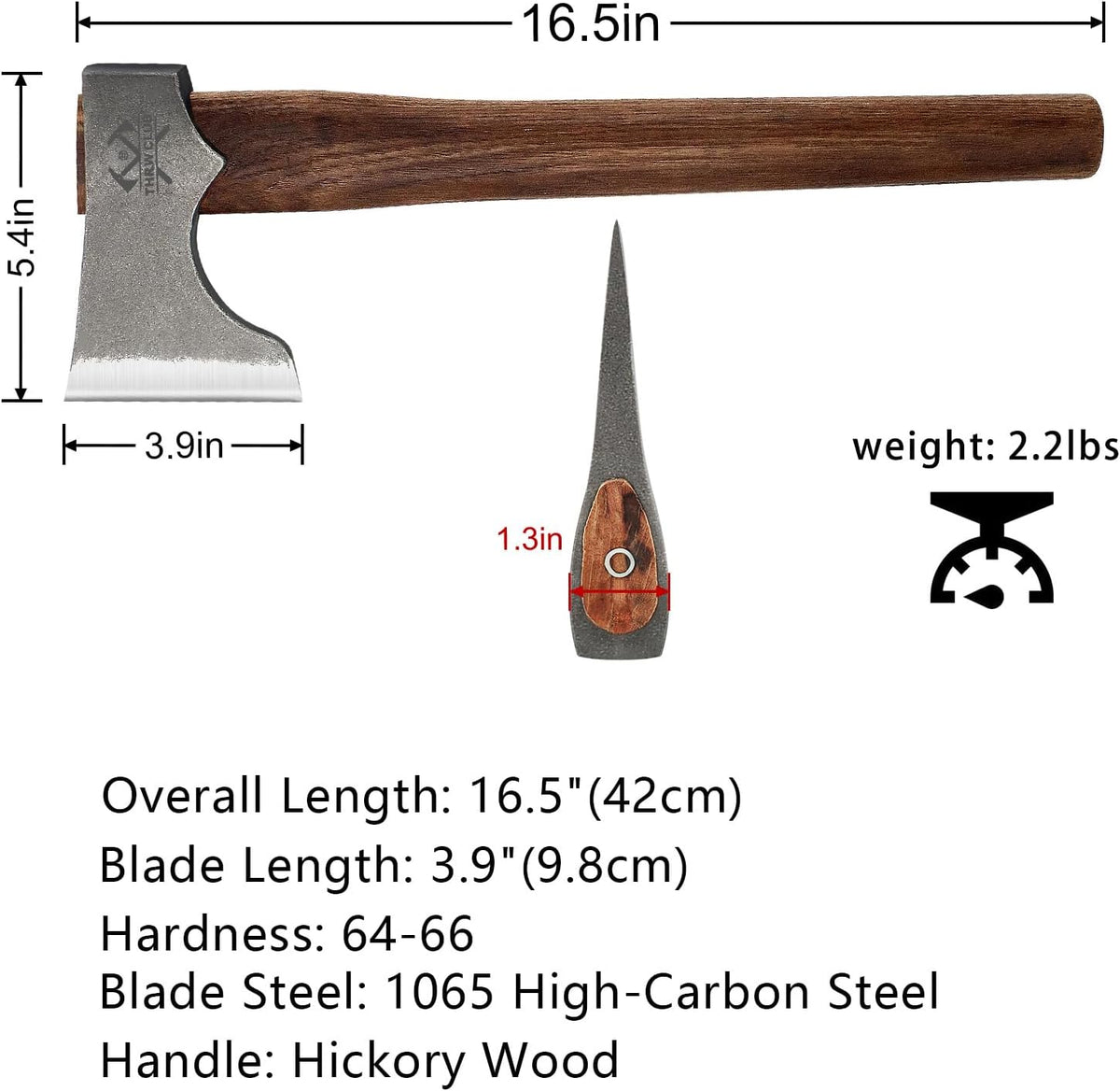 Competition Throwing Axe, 3 Pack 16.5" Throwing Axes with 1065 High Carbon Steel & Hickory Wood