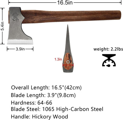 Competition Throwing Axe, 3 Pack 16.5" Throwing Axes with 1065 High Carbon Steel & Hickory Wood