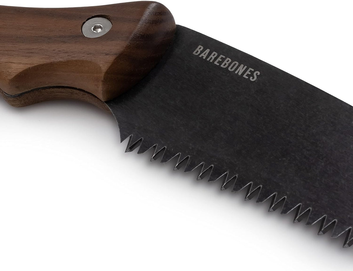 Barebones Timber Saw - Hand Saw with Ergonomic Walnut Handle for Camping, Pruning, and Wood Cutting