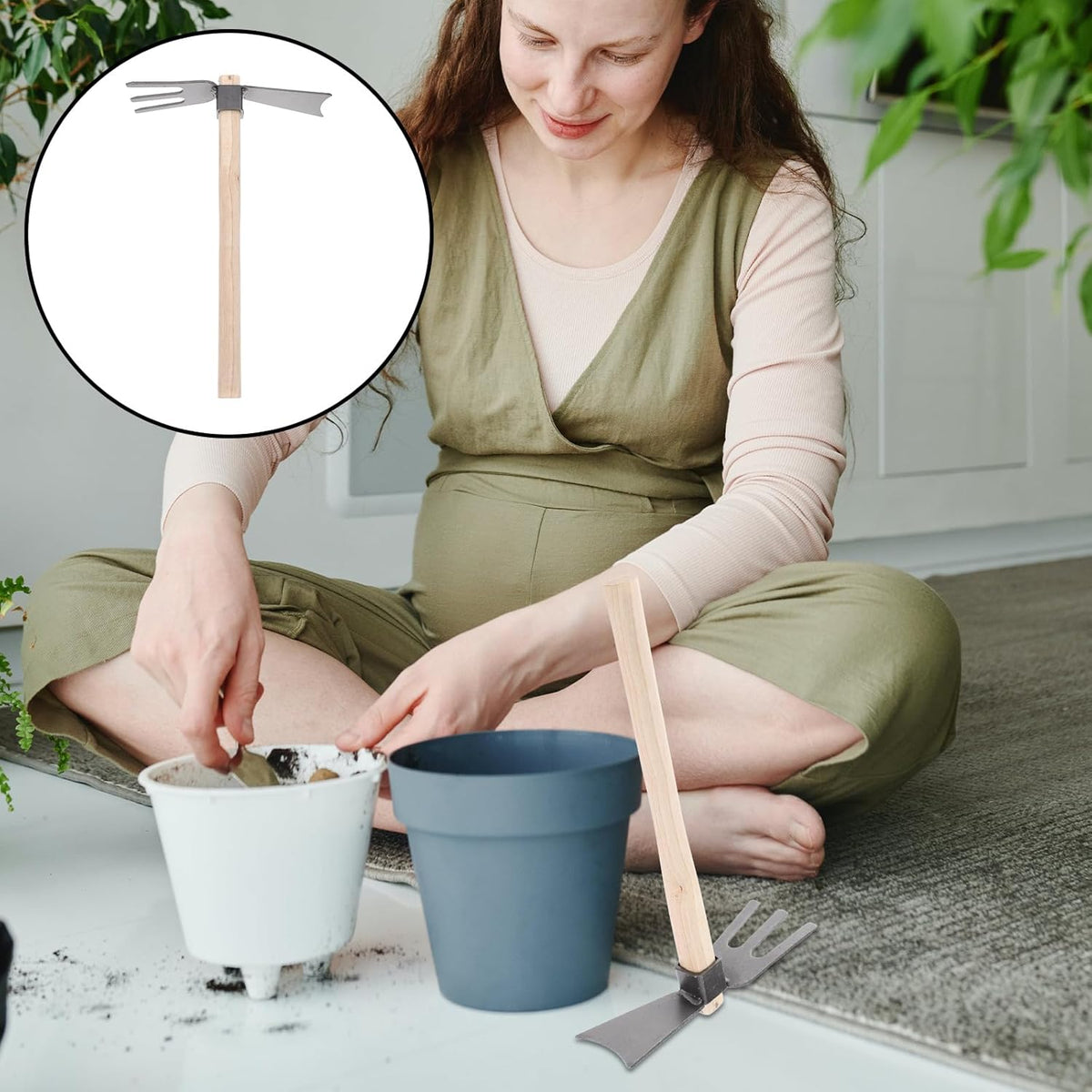 Hoe Hand Tools Garden Tool Dual Headed Hoe Hand Rake Mini Hoes Planting Gardening Hoe Hoe Garden
