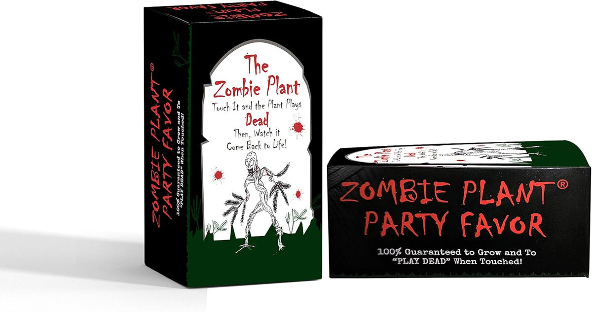 Zombie Plant Party Favors (2) Plays Dead When Touched! Includes Soil, Seeds & Mini Flower Pot.