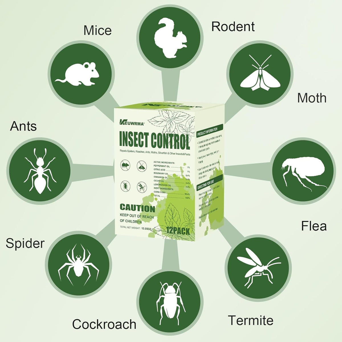 KEUWRMA Insect Control,Insect Repellent,Spider Repellent for House Indoor,Insect Repellent