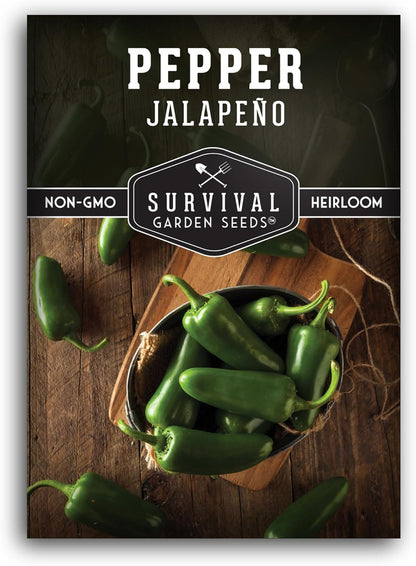 Jalapeño Pepper Seeds for Planting | Hot Heirloom Non-GMO Peppers for Pickling & Salsas – Survival