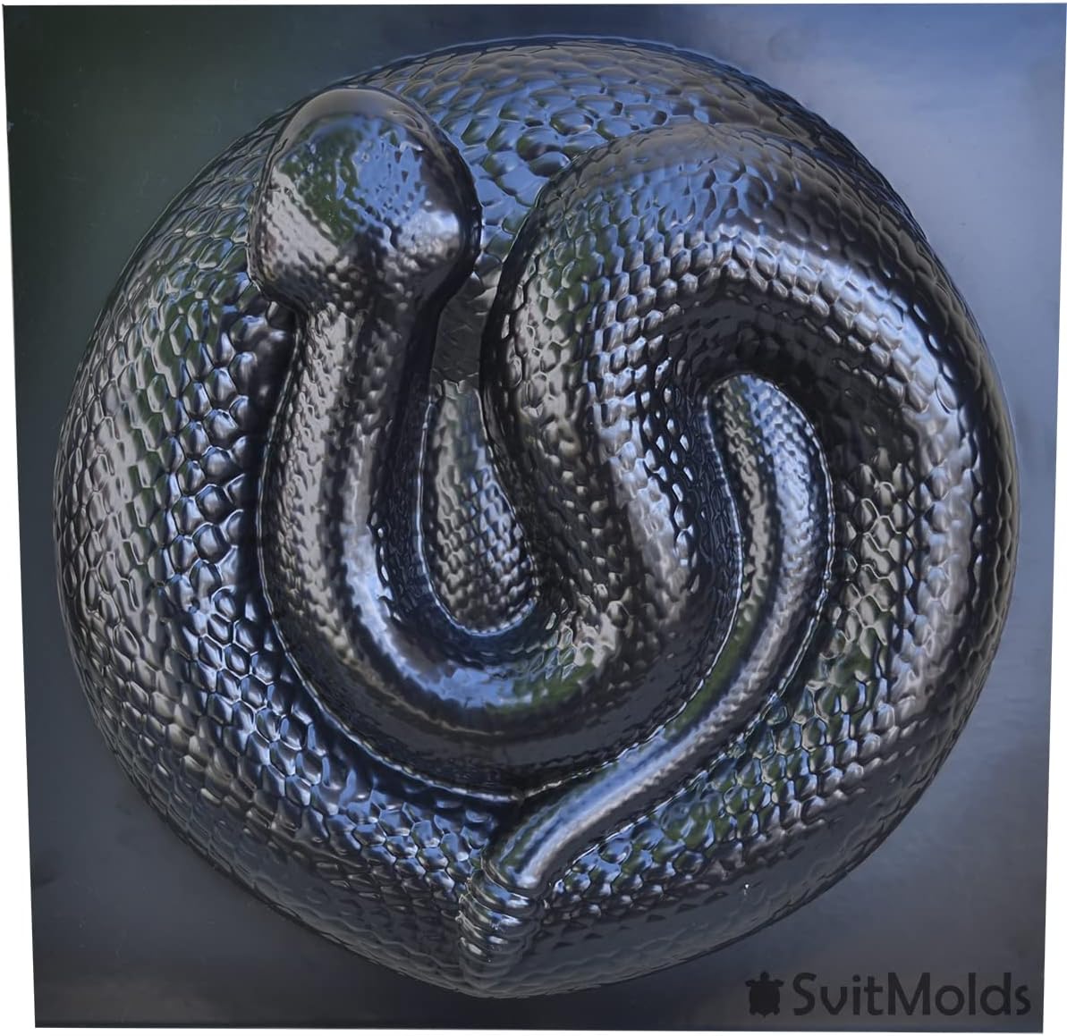 SvitMods Mold Snake DIY Statue for Garden Concrete Cement Mould Rattlesnake Garden Decor Mold Croc